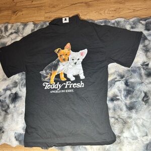 Teddy Fresh Black T-Shirt with Dog Duo Graphic